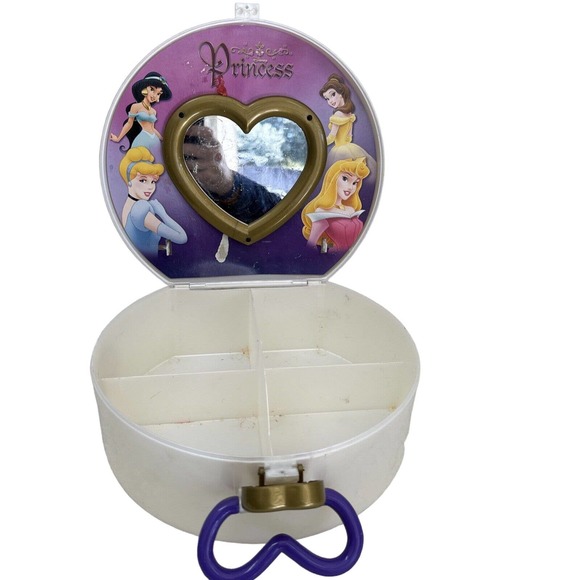 Disney Princess Jewelry Box With Mirror Vintage Cinderella Bella - Picture 1 of 7